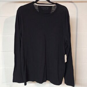 NWT Banana Republic Vintage Tee Long Sleeve Black Top Womens Lg‎ Layer Everyday